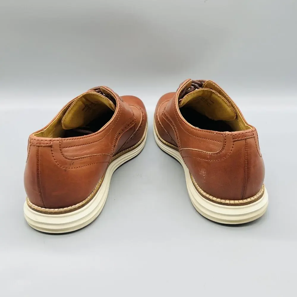 Cole Haan Shoes Mens 10 Brown Leather Grand OS Wingtip Oxford Dress Comfort